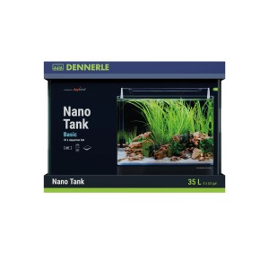 Dennerle Nano Aquarium Tank Basic 35 l, Komplettset mit Filter und LED-Beleuchtung.