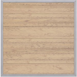 Sichtschutzzaun Element Design WPC Alu Sand, 179x179cm, mit Rahmen.