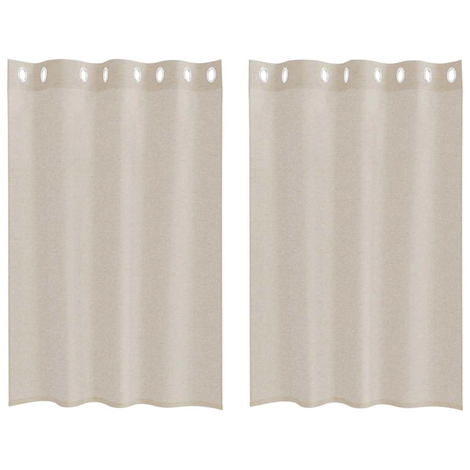 vidaXL Voile-Vorhänge 2 Stk Sand 140x140cm Polyester 4107992