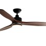 Pepeo Deckenventilator Notos mit LED-Beleuchtung und Fernbedienung, 132 cm, schwarz/Holzdekor