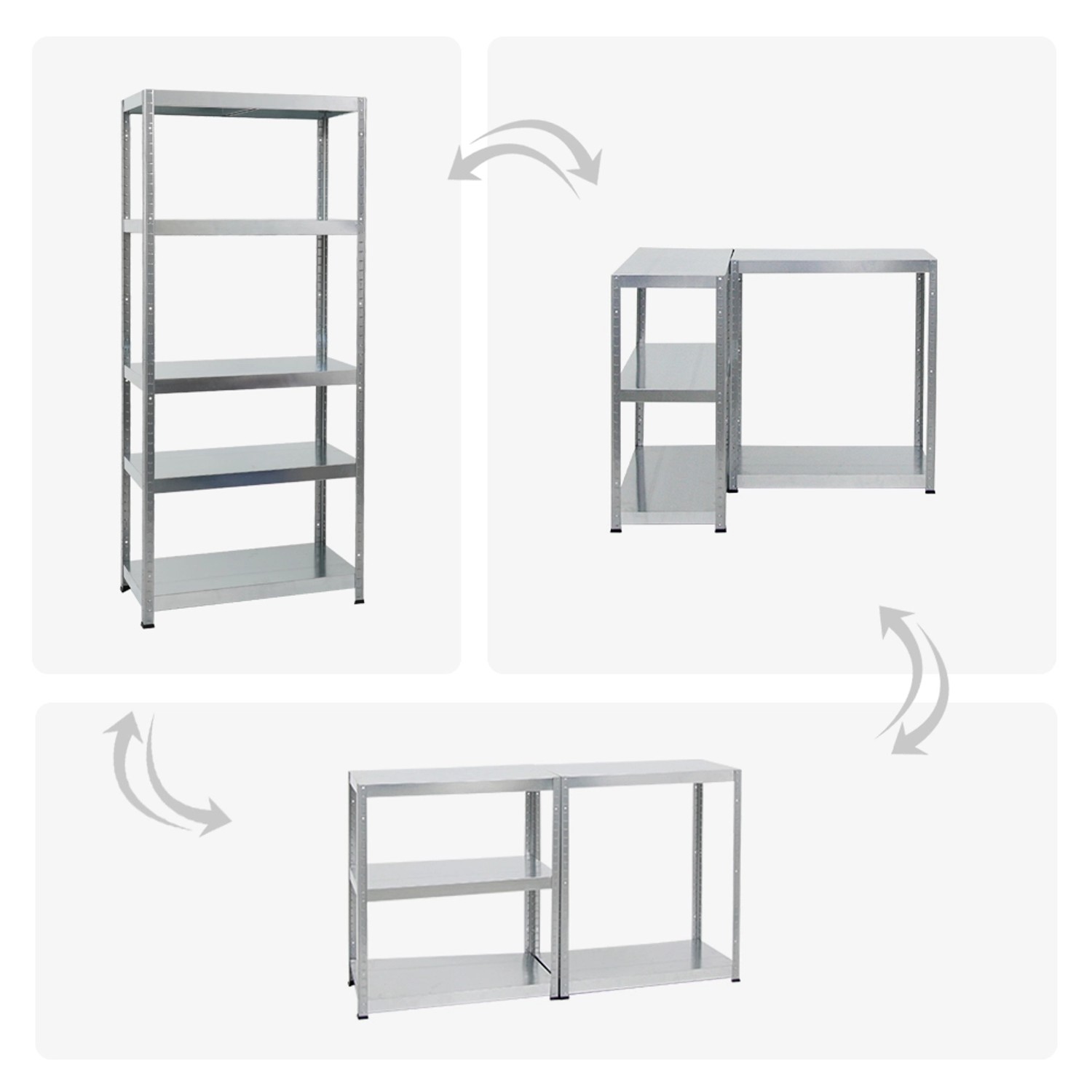 PROREGAL Mega Deal: 3 verzinkte Schwerlastregale (180x80x40 cm), auch als Werkbank nutzbar.