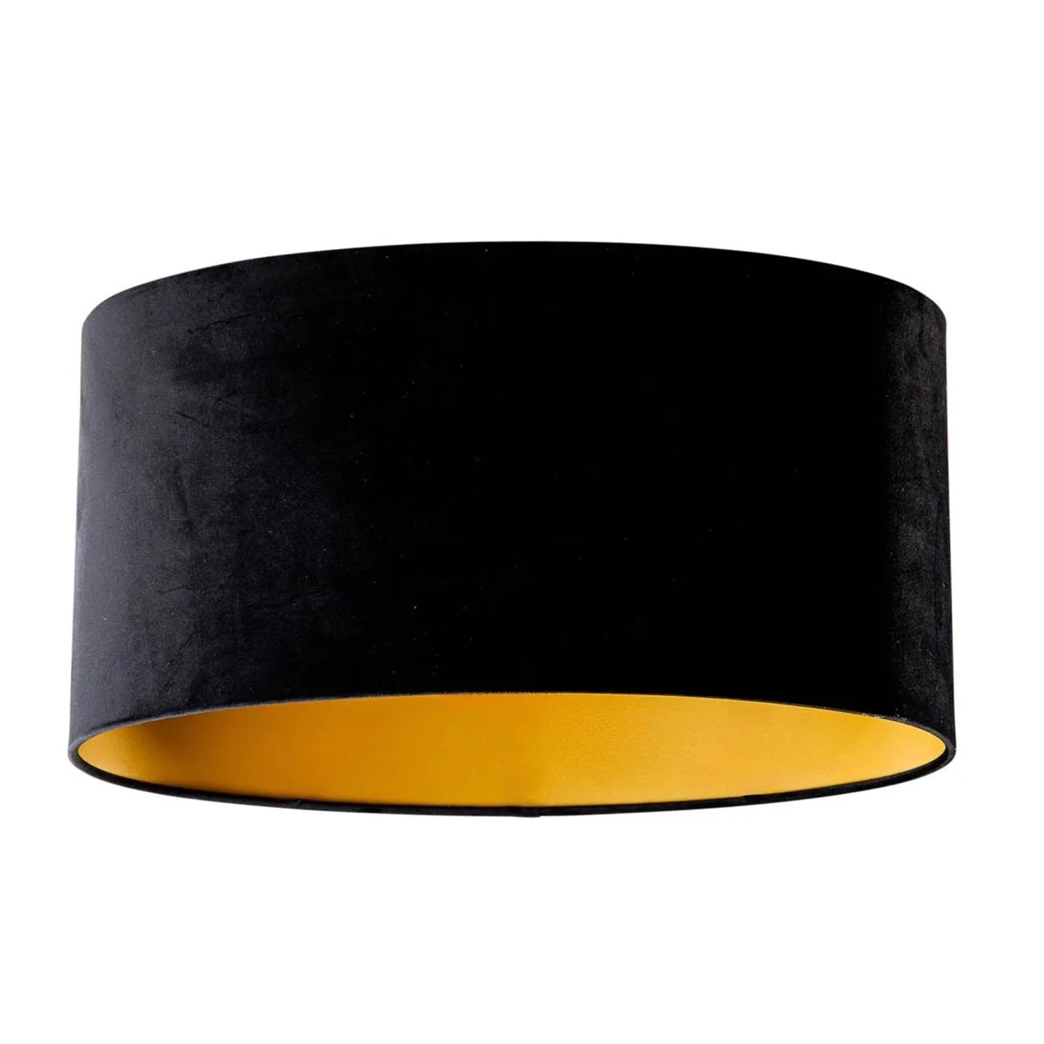 QAZQA Samtlampenschirm Schwarz Oval 50 33 25