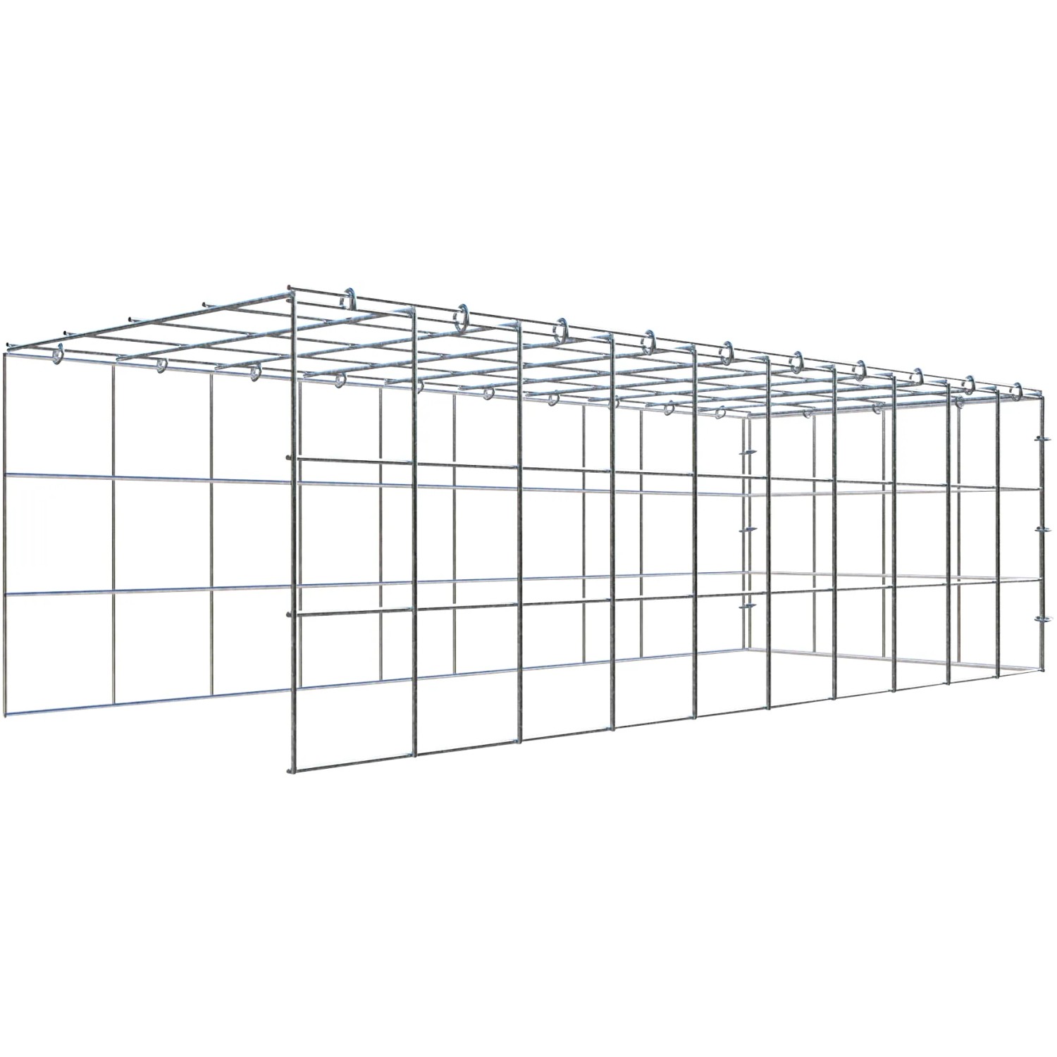Gabiona C-Ring-Gabione-Anbaukorb Typ 4 30 x 100 x 40 cm Maschenw 10 x 10 cm
