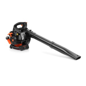 FUXTEC Benzin-Laubbläser FX-LB126ECO, schwarz-orange, mit langem Blasrohr. Leicht (4,5 kg), 60 m/s Blasgeschwindigkeit.