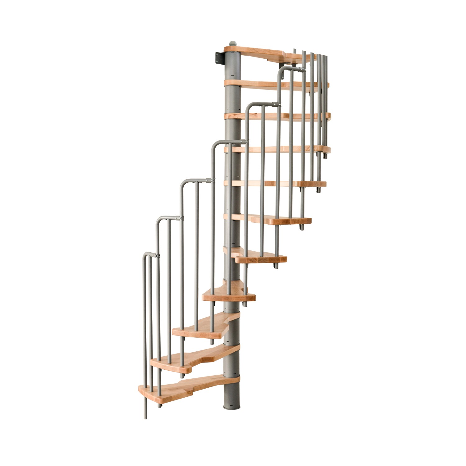 Minka Spindeltreppe Metallica Buche Grau 130 cm günstig online kaufen