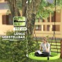 AIYAPLAY Kinderschaukel, grün/schwarz, mit Mädchen. Nestschaukel mit verstellbarer Länge (190cm) für Spiel & Spaß im Garten.
