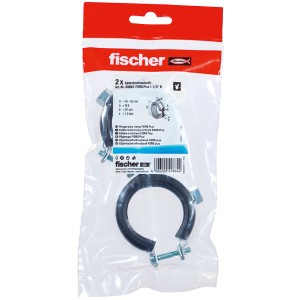 Fischer Gelenkrohrschelle FGRS Plus 1 1/4, 2er-Pack, zur Befestigung von Rohrleitungen.