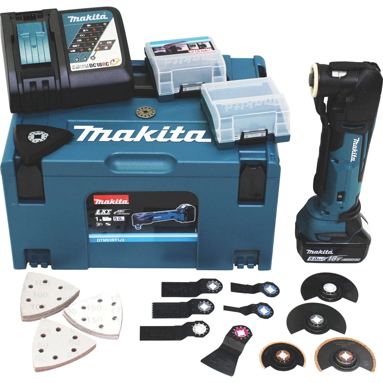 Makita Akku-Multifunktionswerkzeug DTM51RT1J3 18 V