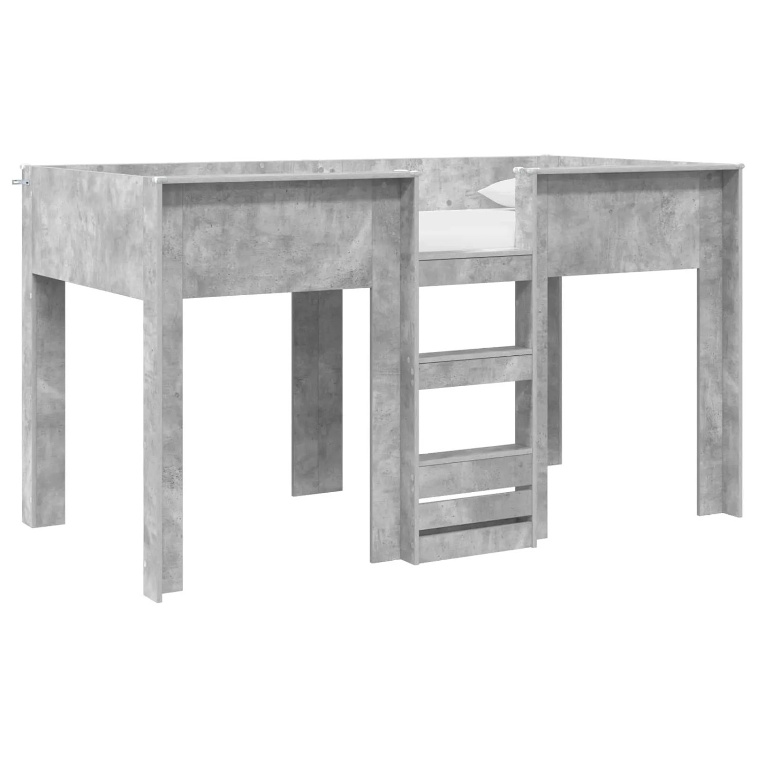 vidaXL Etagenbett für Kinder Beton Grau 100 x 200 cm Holzwerkstoff 3410502