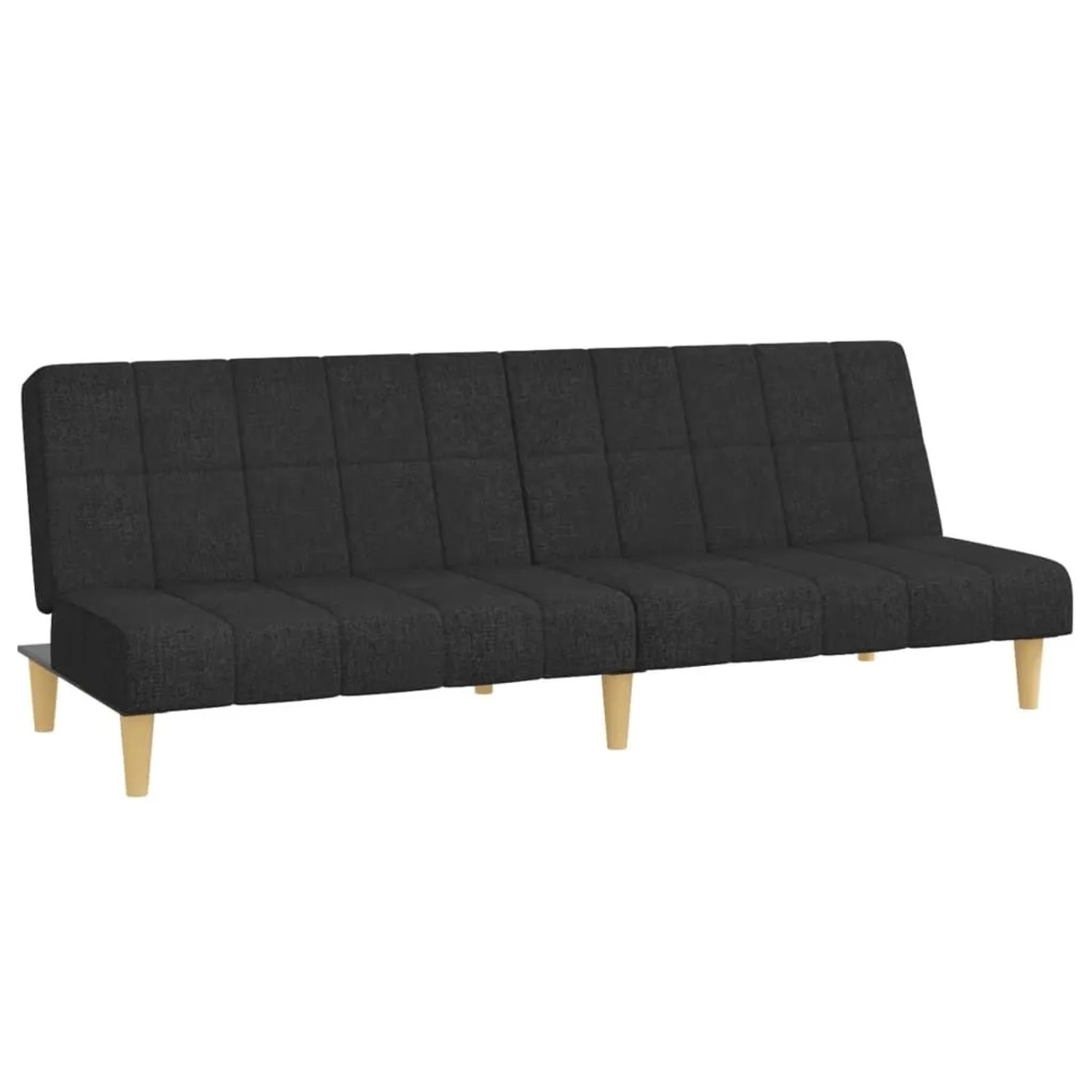vidaXL Schlafsofa 2-Sitzer Schwarz Stoff 375828