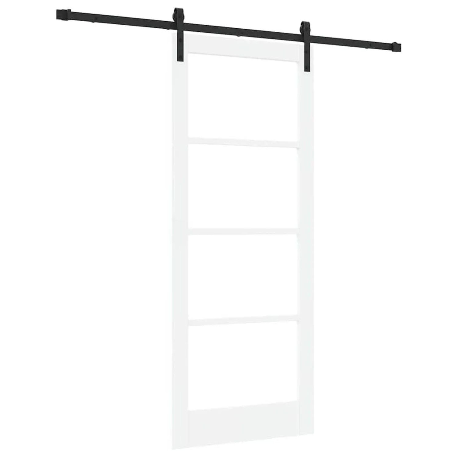 vidaXL Schiebetür ORKDAL Weiß und Schwarz 83 x 202 cm 3331858