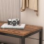 Rebiko Schuhschrank Mit Sitzfläche Großes Regal Im Industrial-loft-stil Retro Holz 62 Cm_6