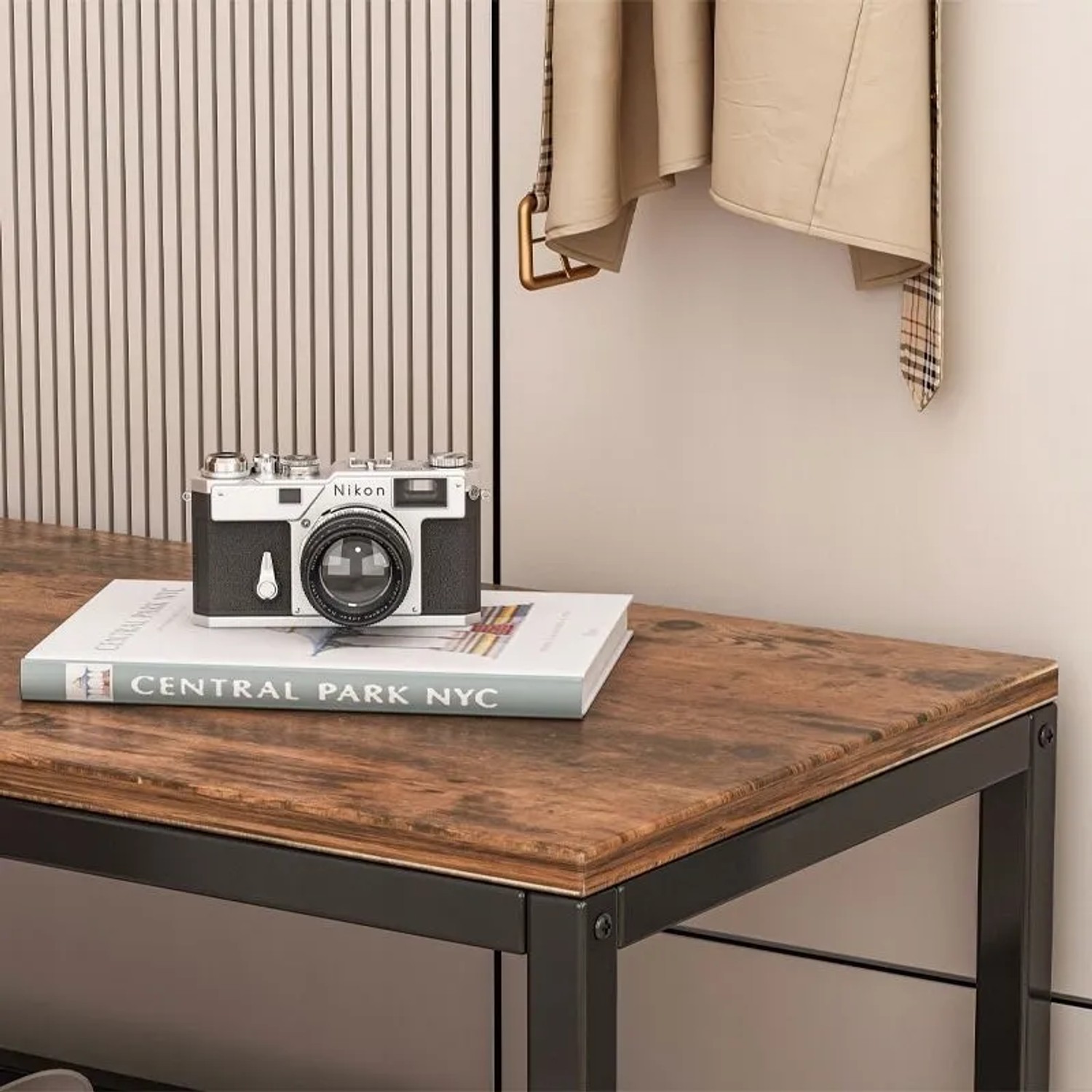 Rebiko Schuhschrank Mit Sitzfläche Großes Regal Im Industrial-loft-stil Retro Holz 62 Cm_6