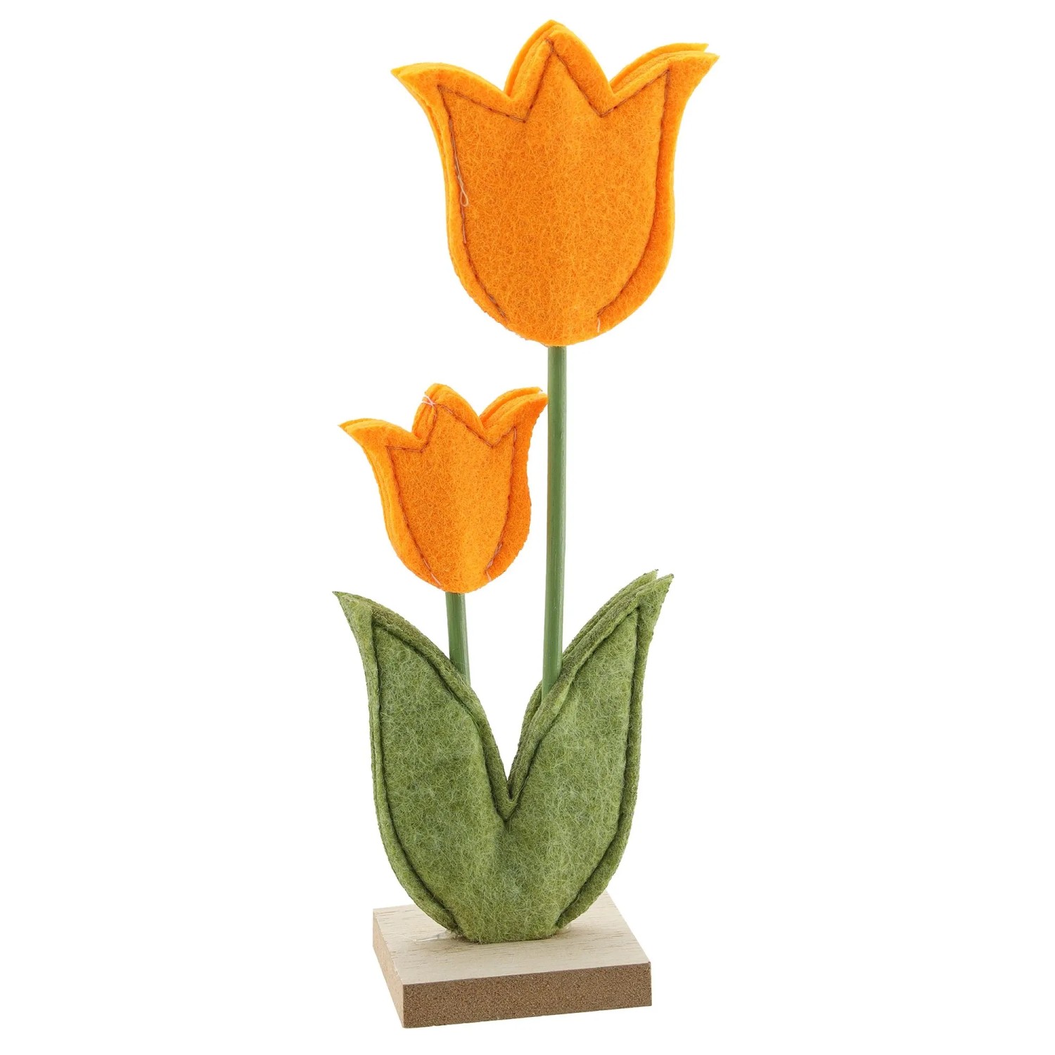 Aufsteller Tulpe aus Filz/Holz 19,5 cm Orange