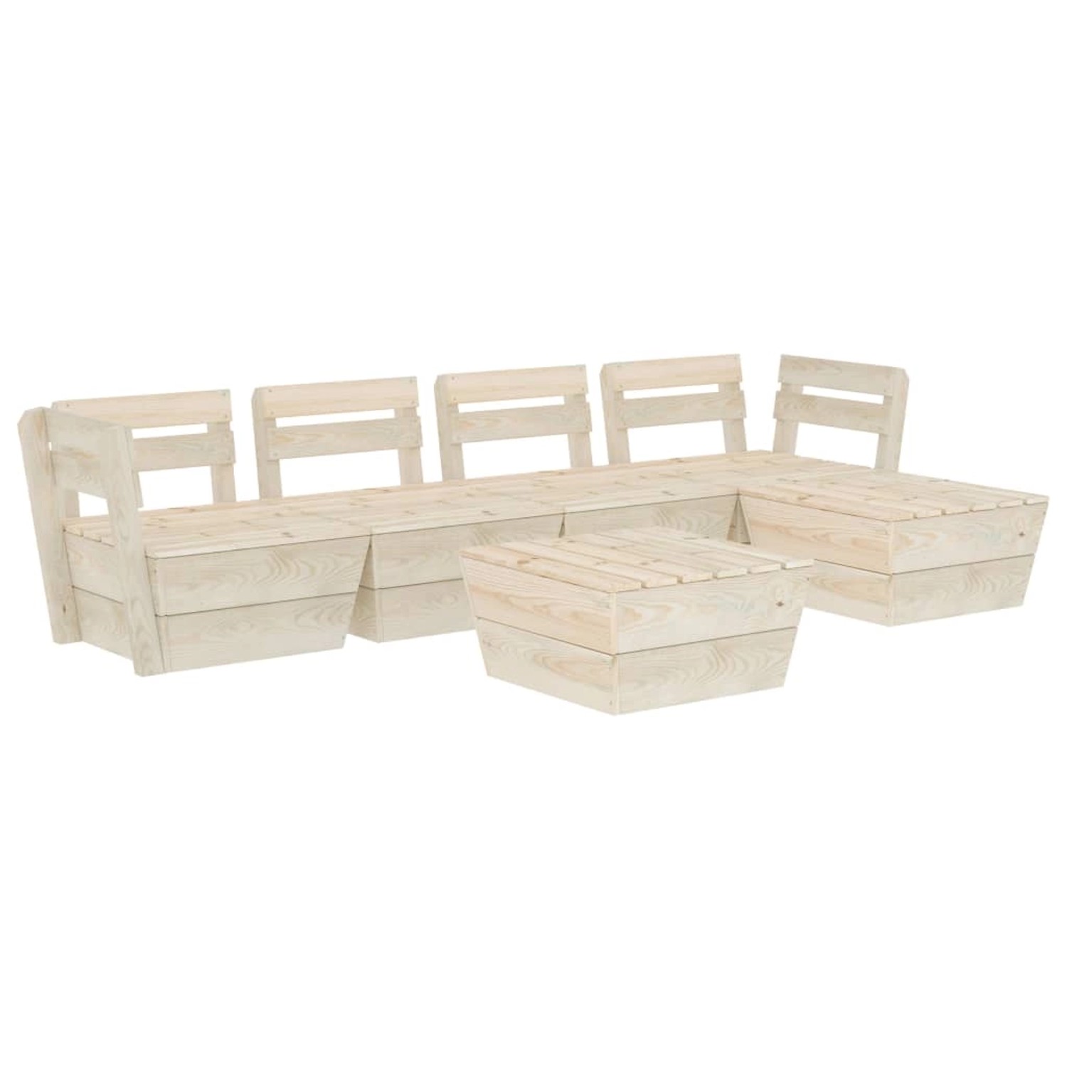 vidaXL 6-Tlg Garten-Paletten-Lounge-Set Imprägniertes Fichtenholz 3063718