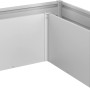 Biohort Pflanzbeet Belvedere Midi, L-Form, silber-metallic. Metall-Hochbeet für Garten und Balkon.