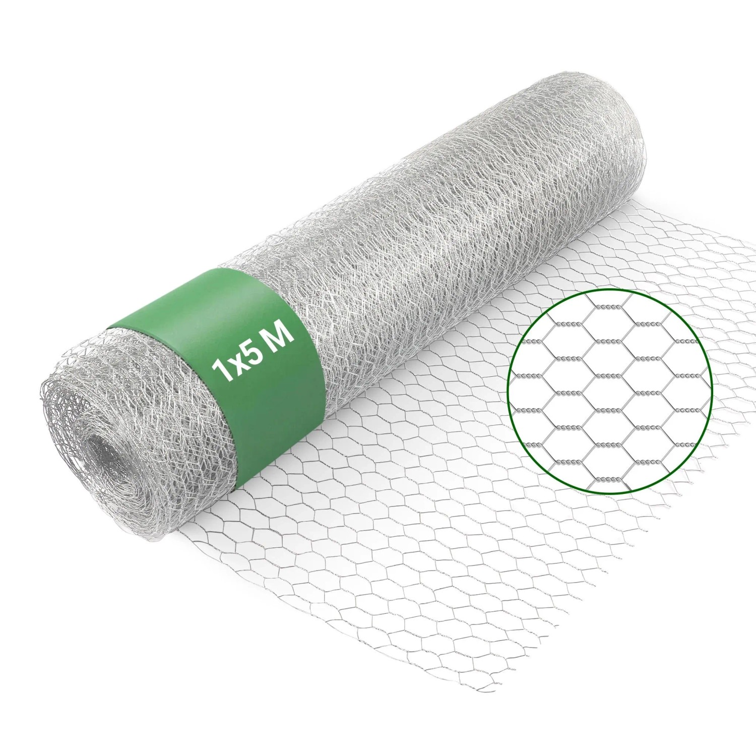 Wiltec Volierendraht 5X1M Hasendraht 25Mm Maschenweite Sechseckgeflecht Zaun