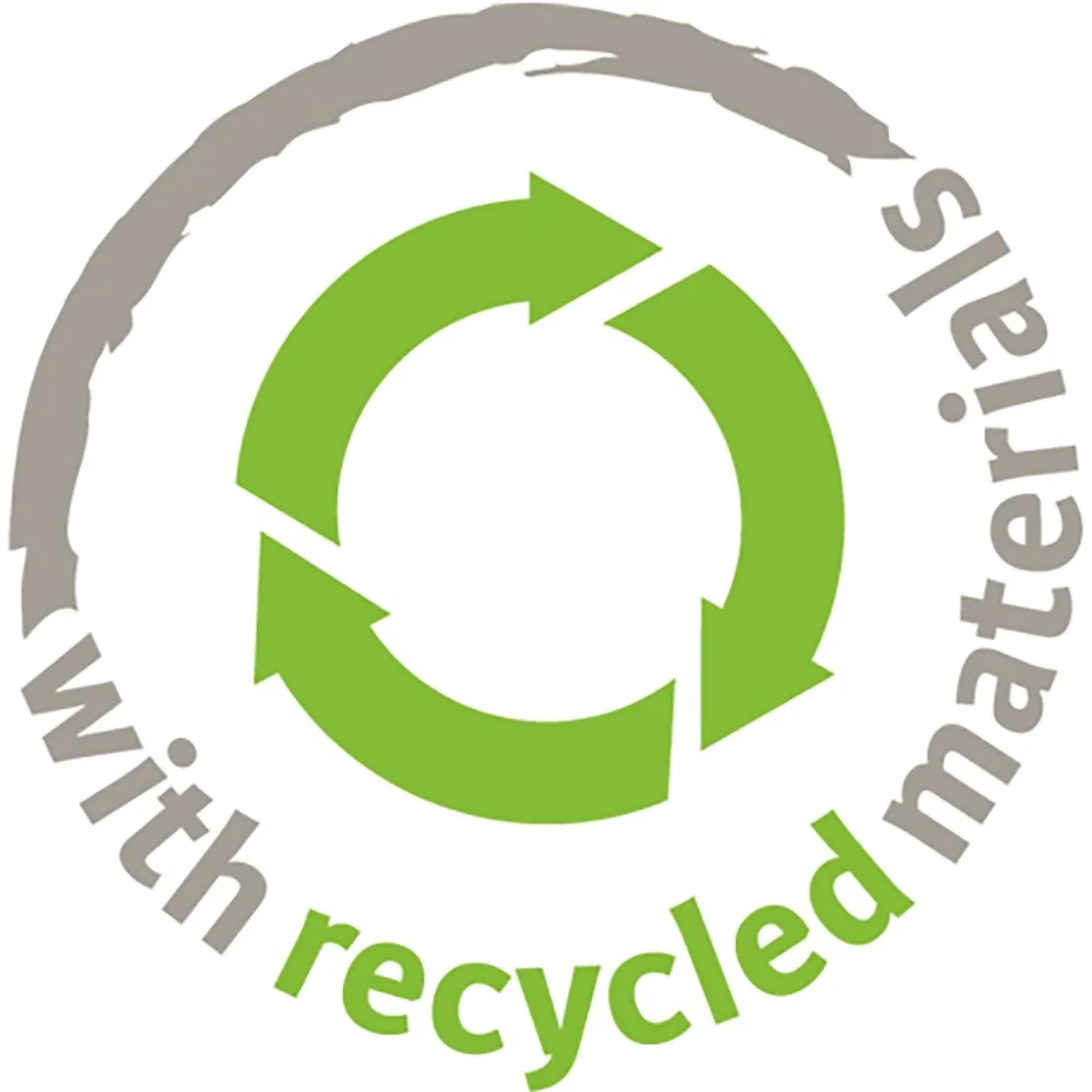 Symbol für "Hergestellt mit recycelten Materialien" für Scheurich Pflanzgefäße.