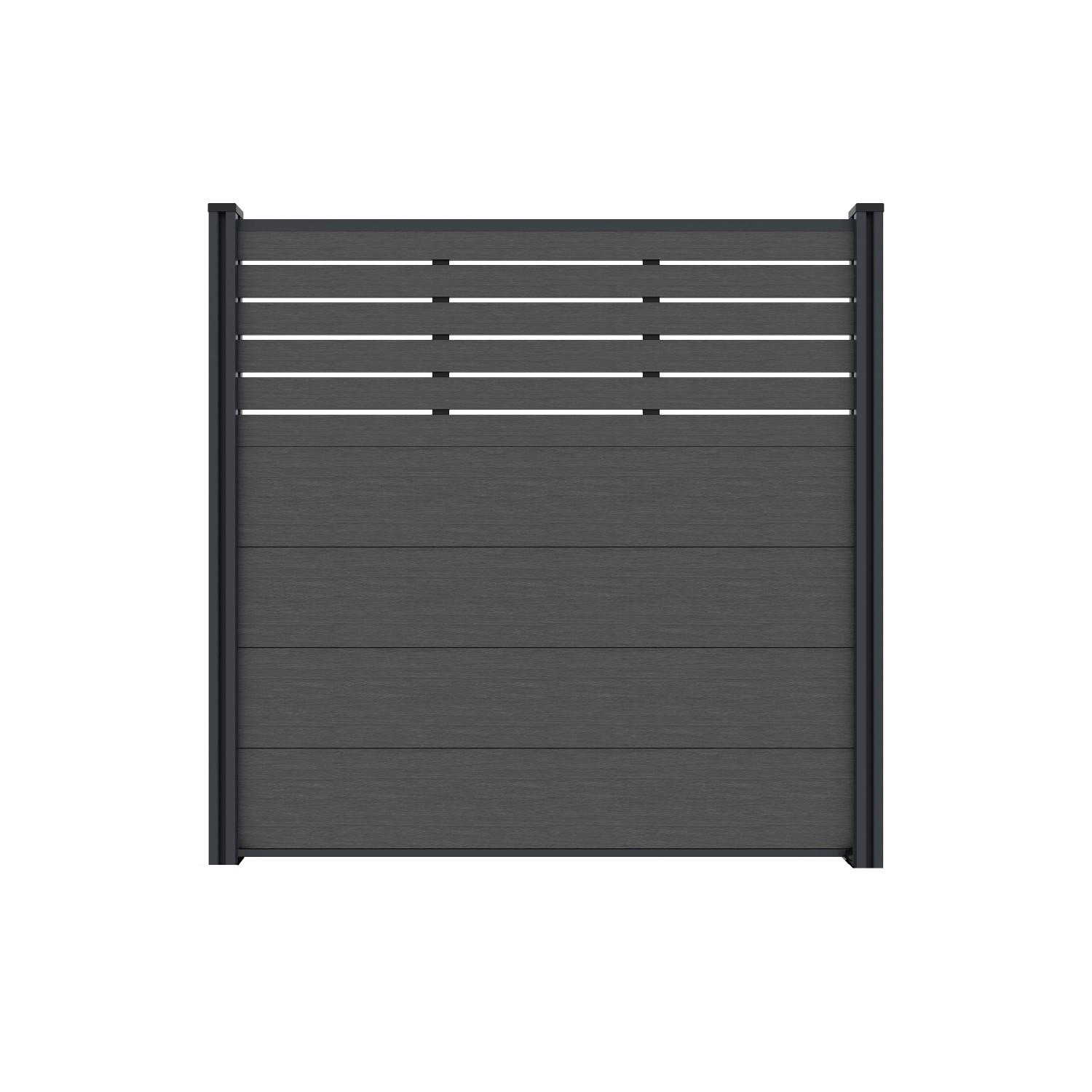 T&J WPC-Steckzaunset Malchow 180 cm x 180 cm Anthrazit günstig online kaufen