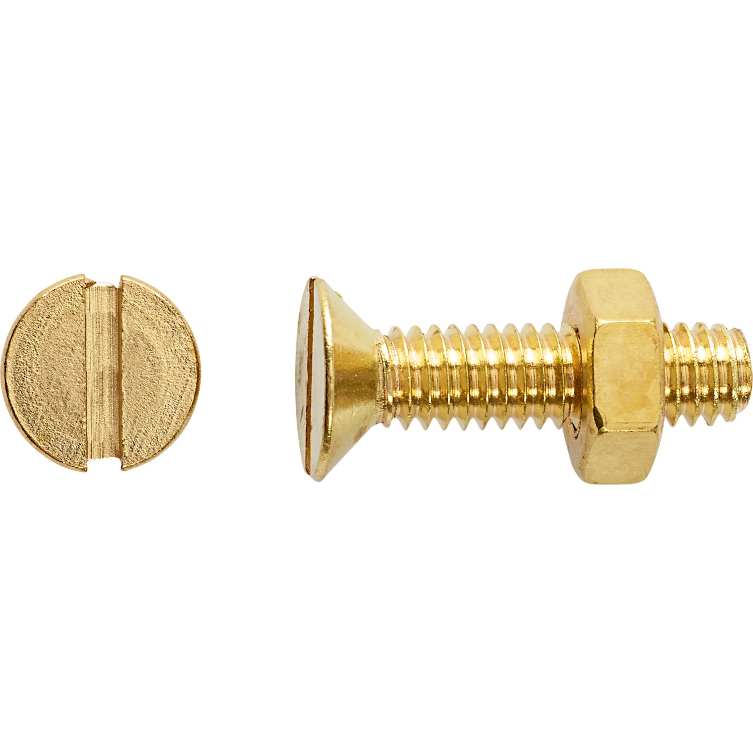 Gewindeschraube Messing M3 x 10 mm Schlitz Senkkopf 8 Stück