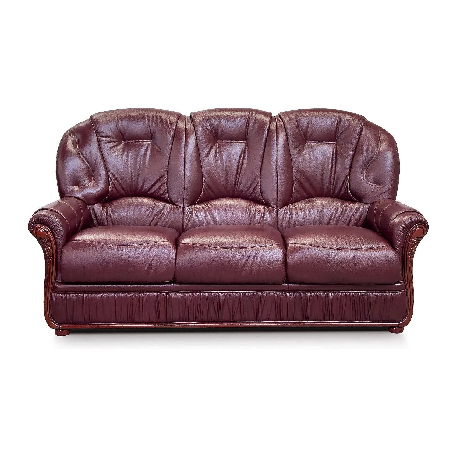 Vente-unique Sofa Ohne Schlafmöglichkeit Daphne Bordeaux 183 cm
