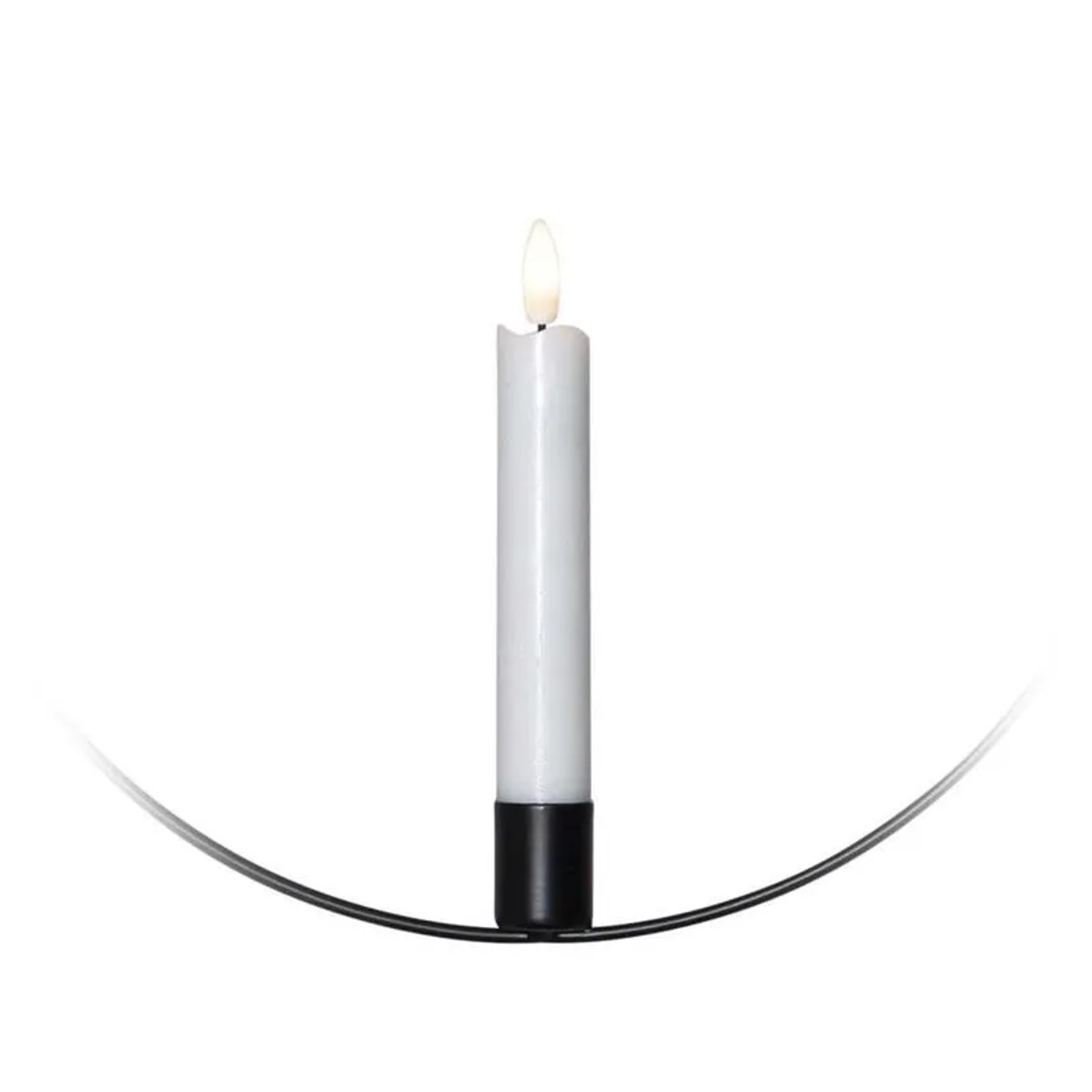 Star Trading LED-Kerze Flamme mit Ring Ø 28cm Schwarz