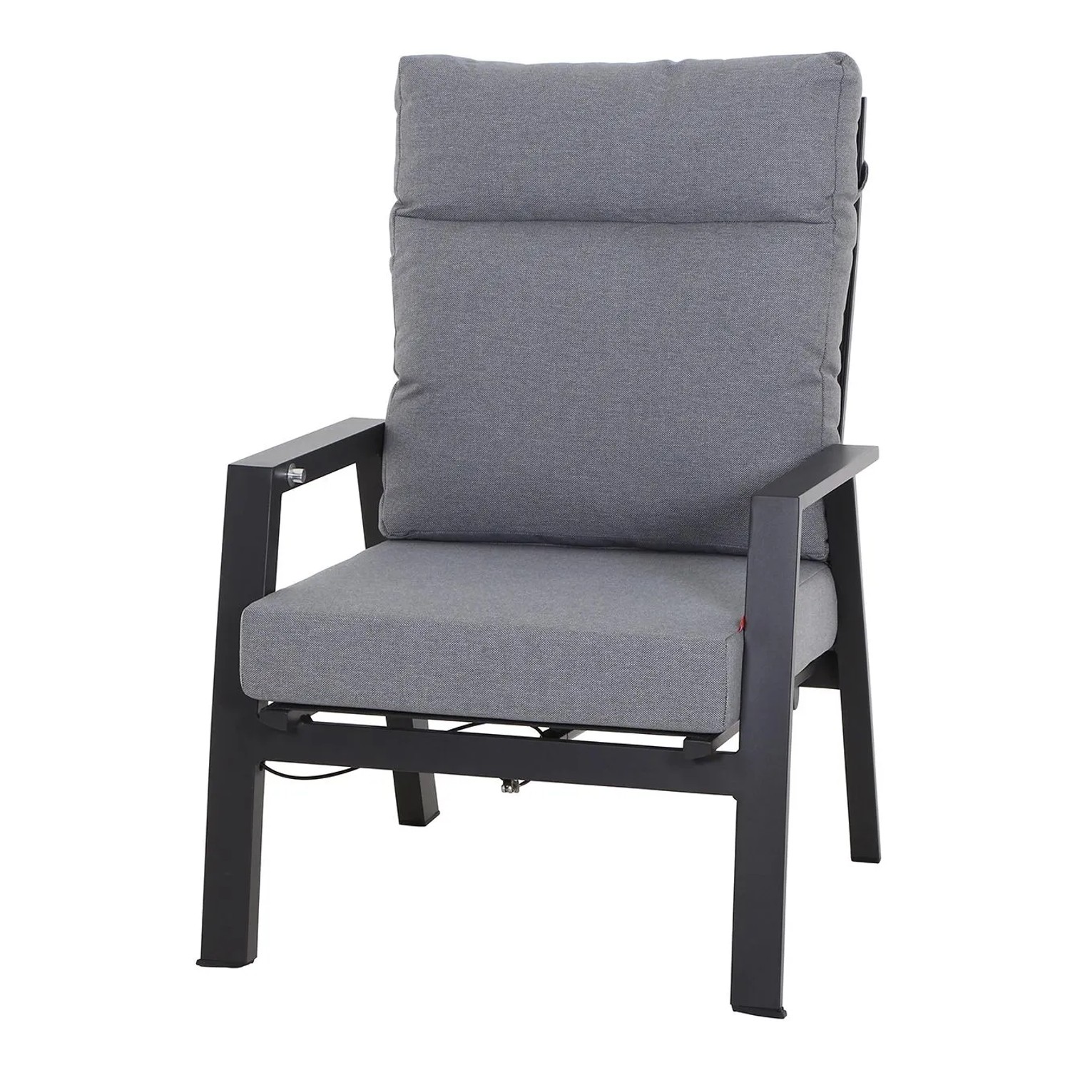 Siena Garden Loungesessel Valencia 82,5 cm x 72,5 cm x 99 cm Anthrazitgrau Matt