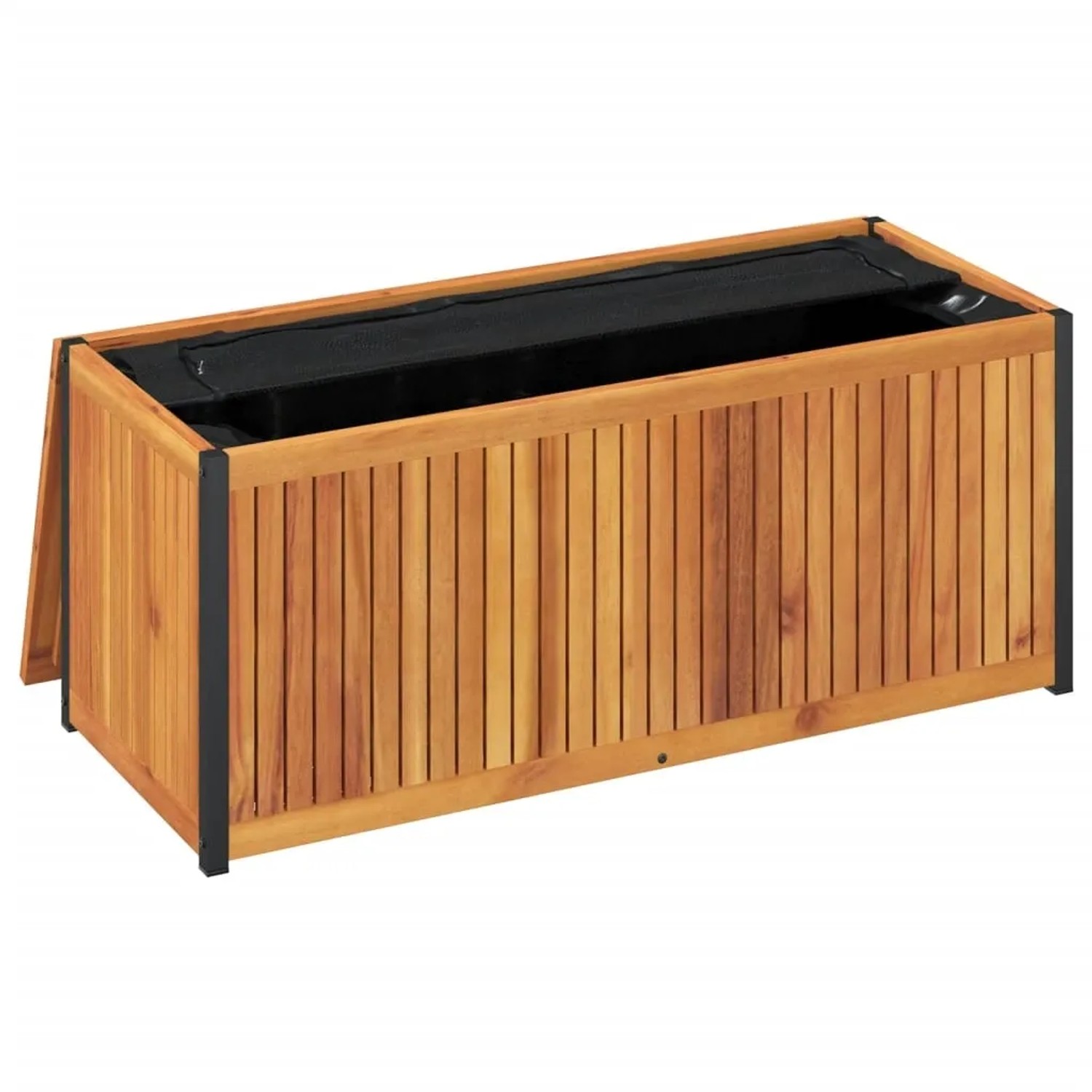 Tidyard Gartenbox Aus Akazien-Massivholz – 90x50x58 Cm, Wasserfest, Mit Stauraum, Für Terrasse & Garten
