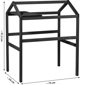 Dobar Pflanzturm-Aufsatz Magic Kubus 2.0, anthrazit, für Holz-Hochbeete, mit Ablagefläche.