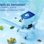 Weißer Gre Akku-Poolsauger 5.000 mAh im Einsatz, kabellos und effizient.
