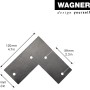 Wagner Möbelbein Hairpin L 860 mm, schwarz matt, aus Stahl mit Montageplatte.