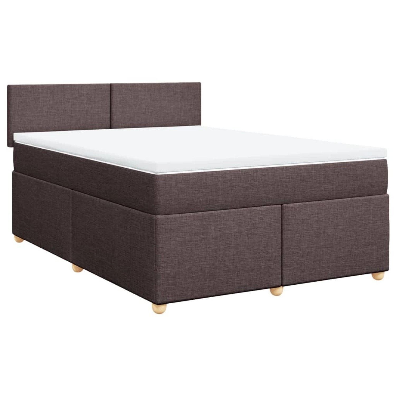 vidaXL Boxspringbett mit Matratze Dunkelbraun 140x190 cm Stoff 3286671 günstig online kaufen