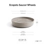 Ecopots Untersetzer Amsterdam Rollen, taupe, 41,6 cm. Praktischer Blumentopf-Untersetzer mit Rollen.