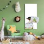 Banjado Magnettafel 37x78cm mit Postbote Jack Russel Motiv im Kinderzimmer.