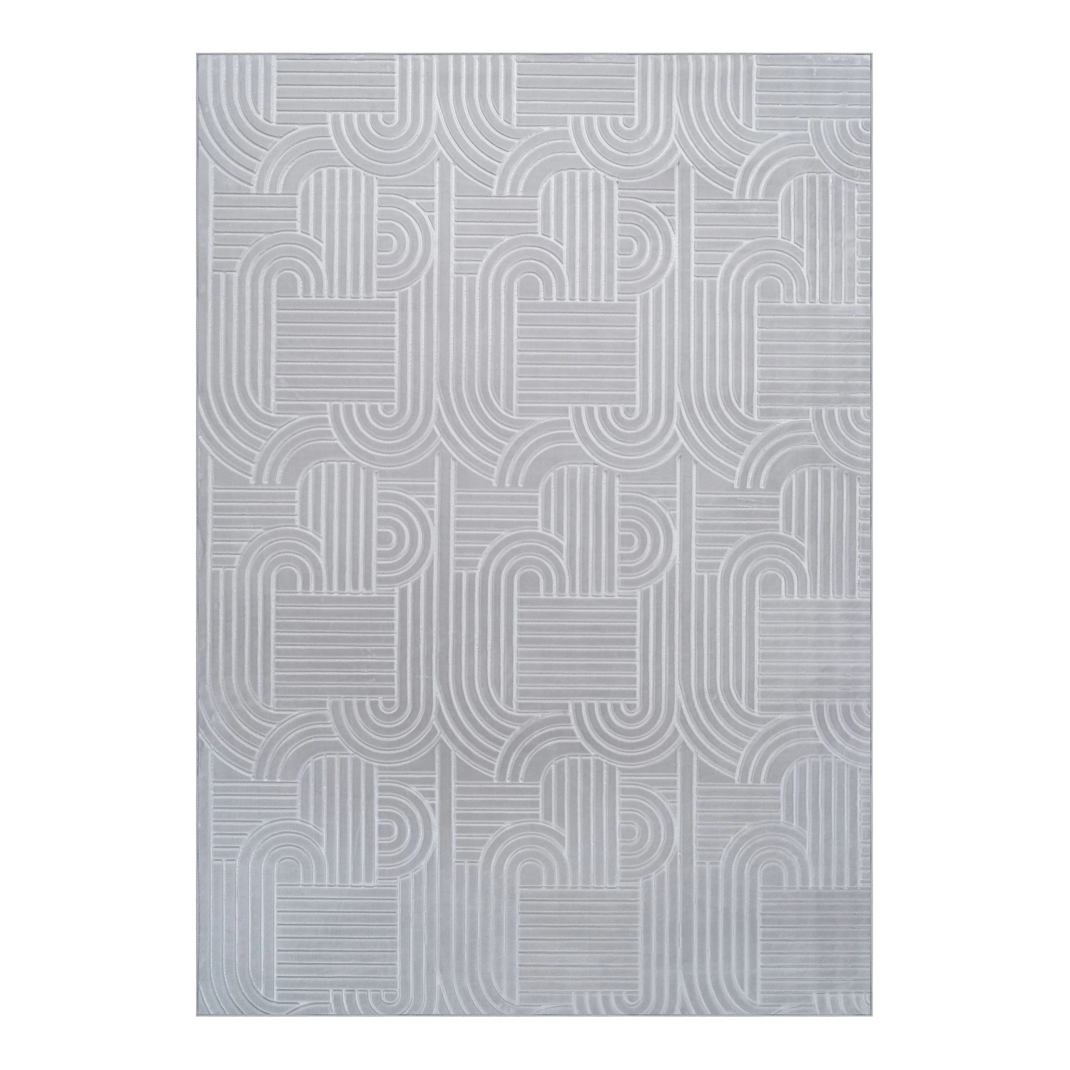 MeGusta Teppich Calma 125 Silber 160x220 cm  Pflegeleicht  Modern