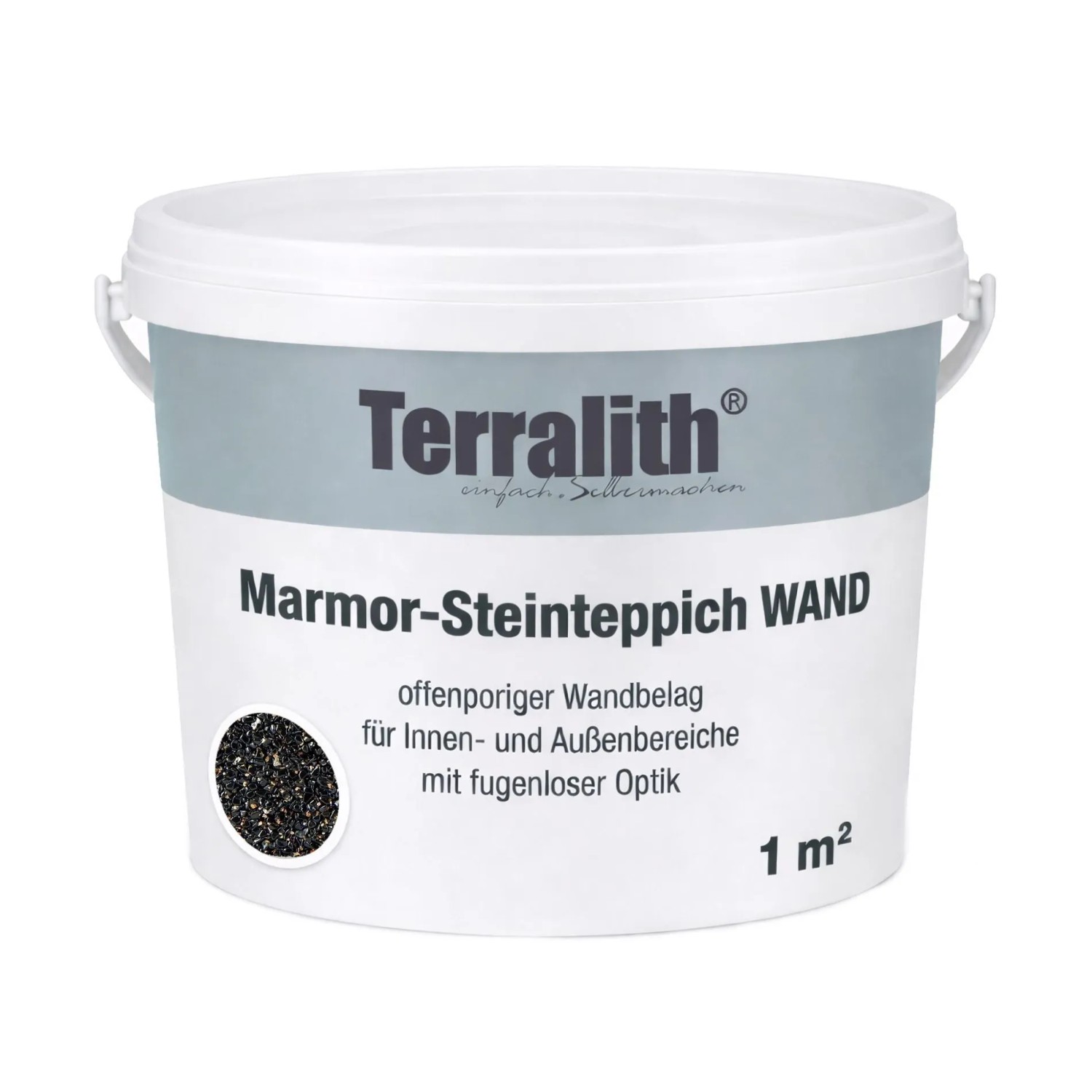 Terralith Marmor - Steinteppich Wand Nero Gold Fein für 1 m²