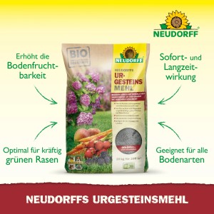Neudorff Urgesteinsmehl 20kg Sack: Bodenverbesserung für Garten, Gemüse und Rasen.