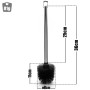 4er-Set schwarze WC-Bürsten mit Edelstahlgriff, Durchmesser 8 cm.