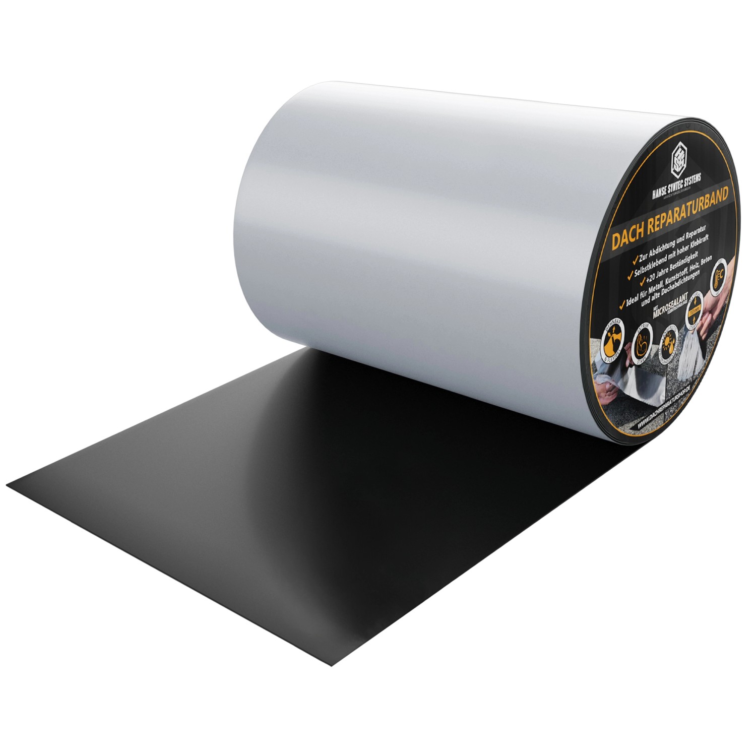 HSS Dach Reparaturband Grau 15 cm x 2,5 m