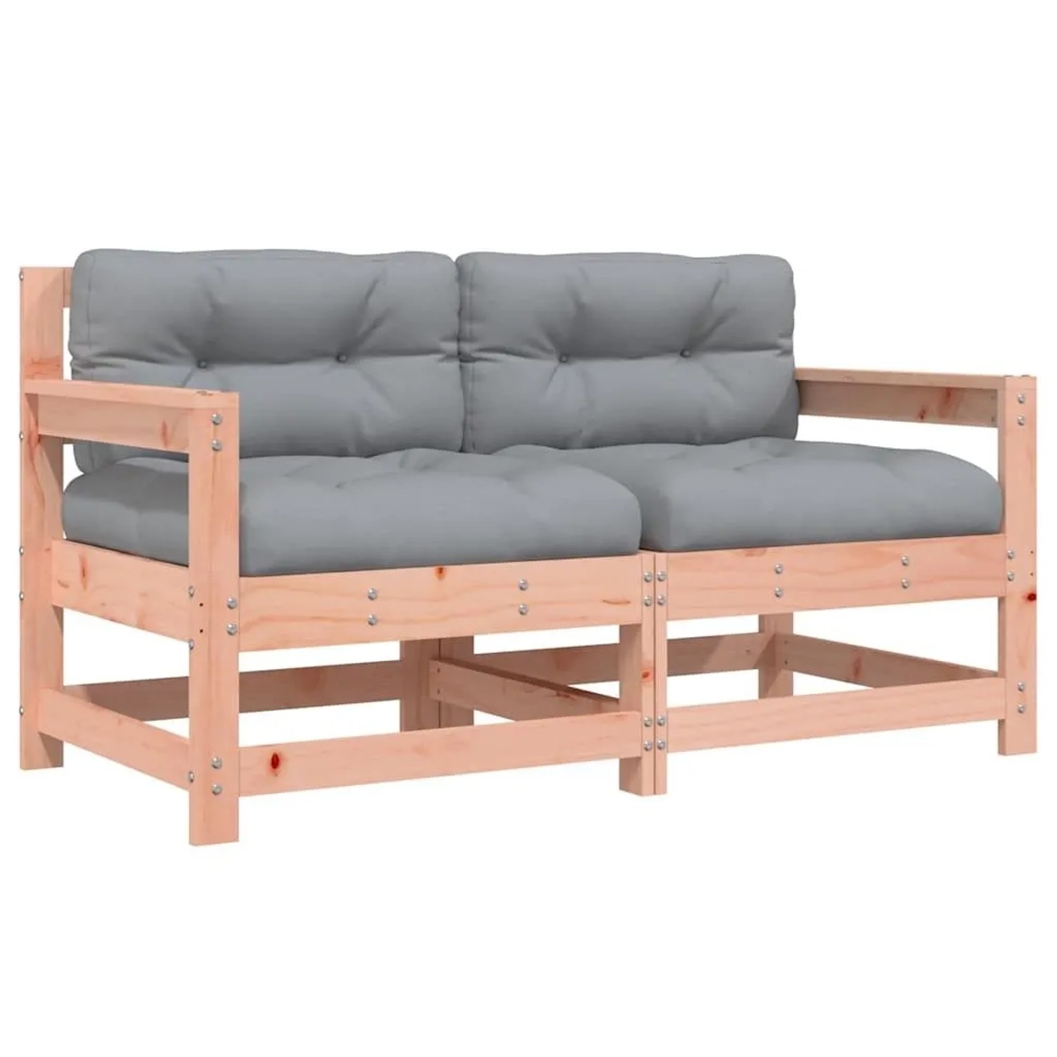 vidaXL Gartenstühle mit Kissen 2 Stk Massivholz Douglasie 825595