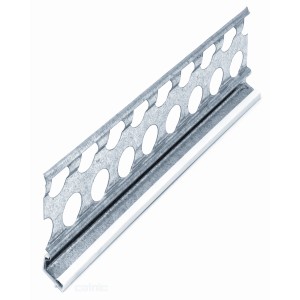 Sockelputzprofil, 14 mm x 2500 mm, zur Abgrenzung von Putzflächen im Sockelbereich.