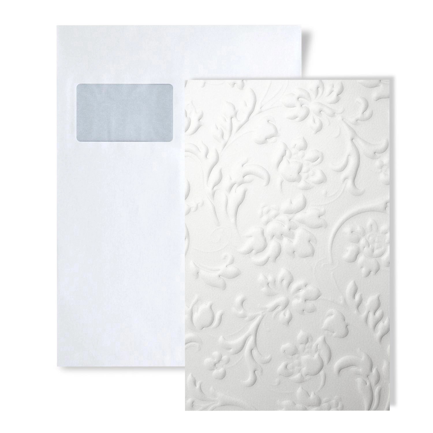 Wallface 1 MUSTERSTÜCK S-13473 DIN A5 Wandpaneel Muster FLORAL WHITE günstig online kaufen