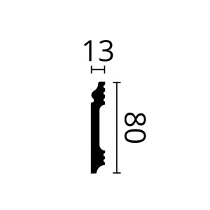 NOEL & MARQUET NMC 1 MUSTERSTÜCK WALLSTYL S-FL1 10 cm MUSTER der Sockelleiste Stuckleiste