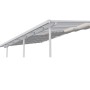 Palram Sonnensegel für Terrassenüberdachung, 3x5,46m, weißes Polyestergewebe.
