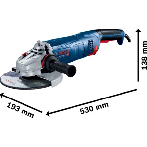 Bosch Professional Winkelschleifer GWS 24-230 JZ mit 2400 W Leistung und Schleifscheibe.