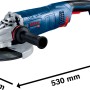 Bosch Professional Winkelschleifer GWS 24-230 JZ mit 2400 W Leistung und Schleifscheibe.