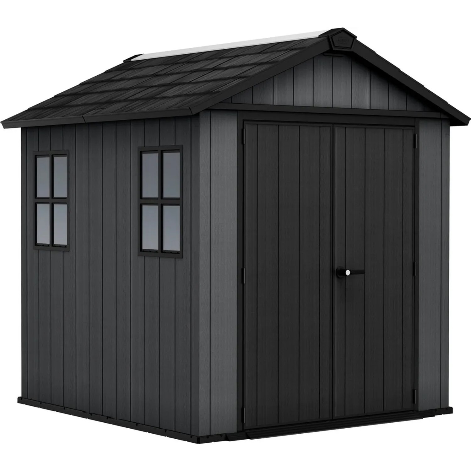 Keter Gartenhaus Newton 757 mit Satteldach Kunststoff Grau 223x230x246 cm