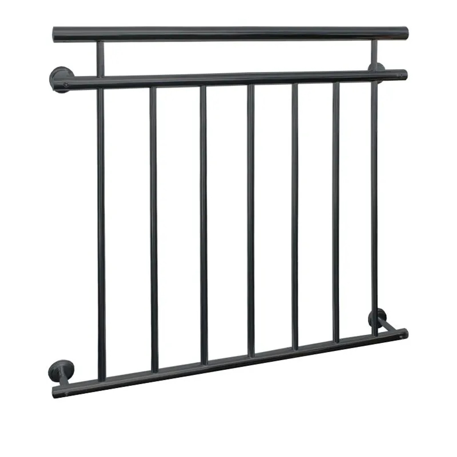 ECD Germany Französischer Balkon 90 x 100 cm Anthrazit aus Stahl