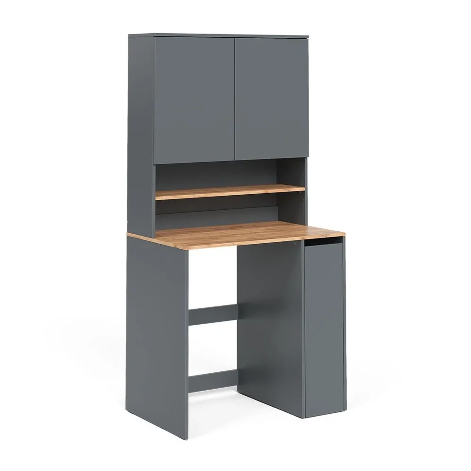 Vicco Waschmaschinenschrank Viktor Anthrazit/Goldkraft Eiche 94 x 88 2 Teile mit Rollregal Art Nr 61404