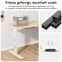 HOMAVO Elektrisch Höhenverstellbarer Schreibtisch 160x80cm mit Memory Funktion Anti Kollisions System Sitzerinnerung Naturholzfarbe_6